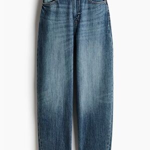 H&M High Rise Barrel Leg Jean